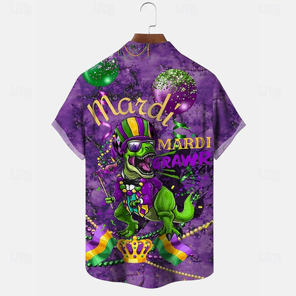 Mardi Gras Dinosaur Carnival Shirt