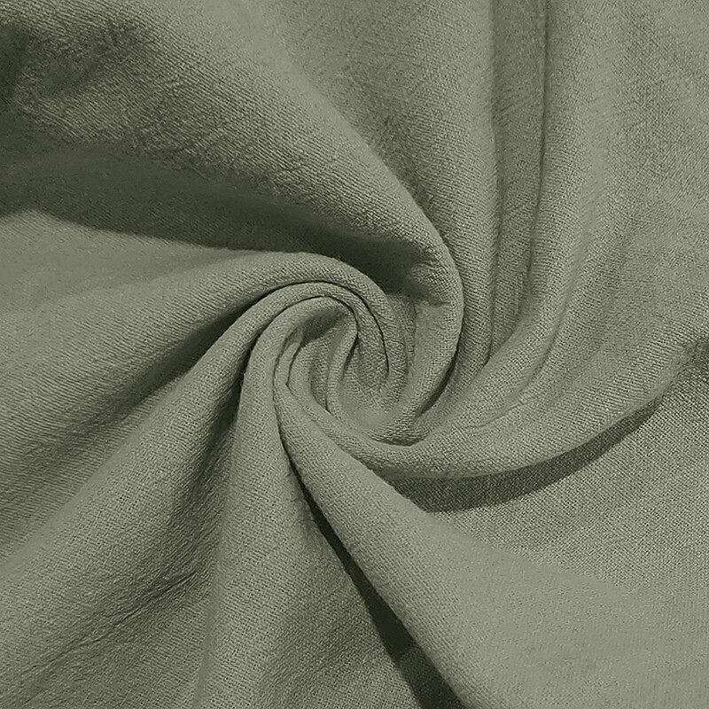 Linen Drawstring Straight-Leg Beach Pants