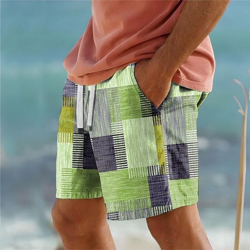 Color Block Patchwork Swimming Trunks Board Shorts