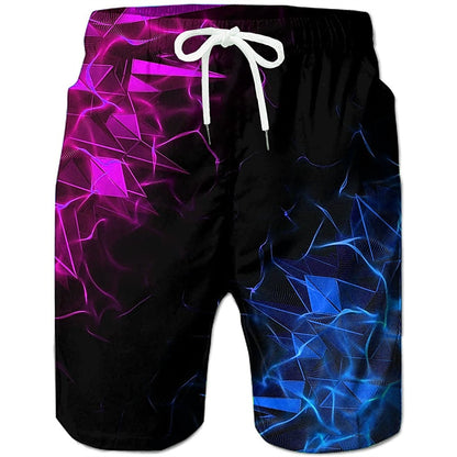 Graphic Gradient Color Swimming Shorts