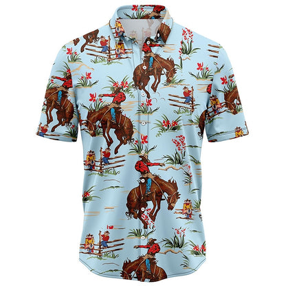 Camisa vaquera Camisa hawaiana de verano Camisa Aloha Camisa de manga corta