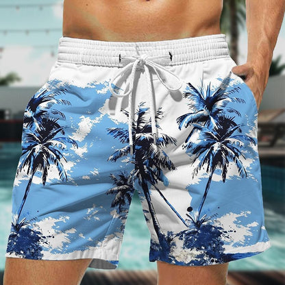 Pantalones cortos con estampados gráficos de plantas tropicales