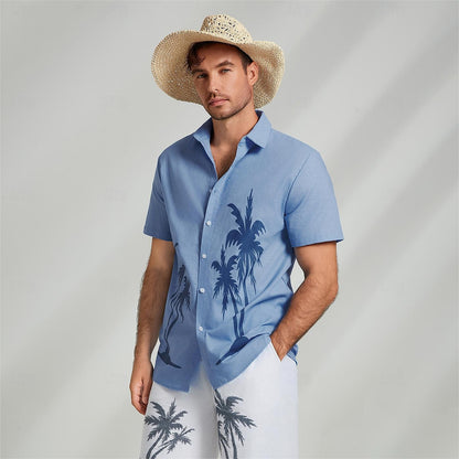 Graphic Hawaiian Linen Shirt