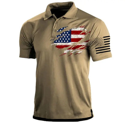 US Flag Veterans Polo Shirt