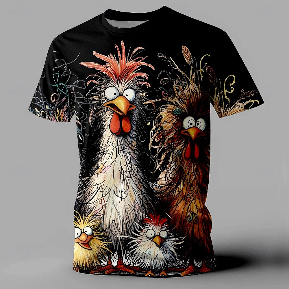 Funny Rooster Graphic T-Shirt