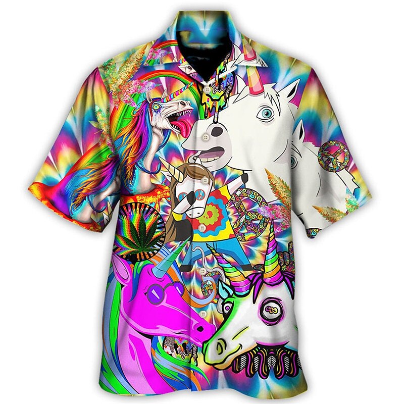 Colorful Unicorn Tropical Shirt