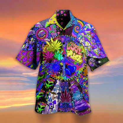 Colorful Mushroom Aloha Shirt