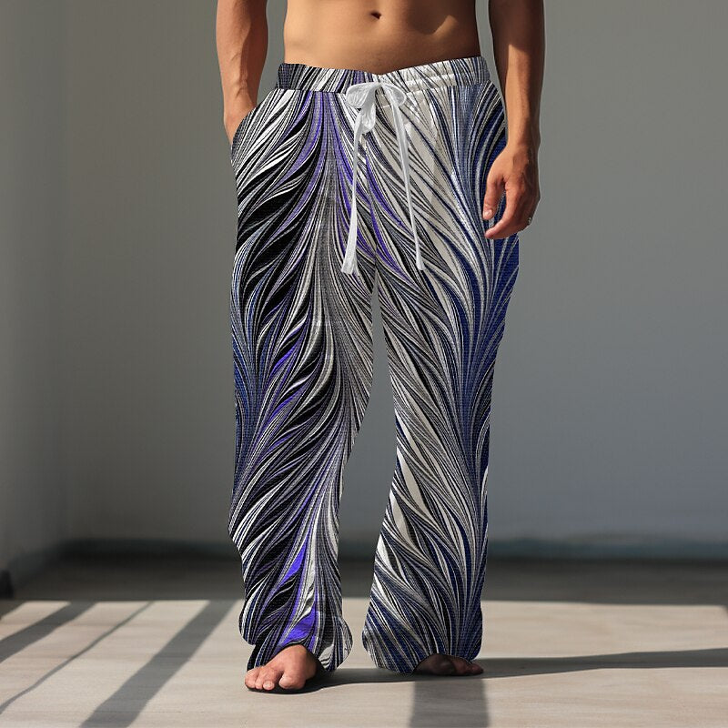 Leaf Casual 3D Print Pants