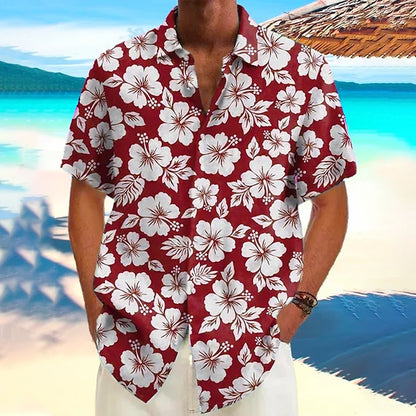 Tropical Flowers Aloha Shirt