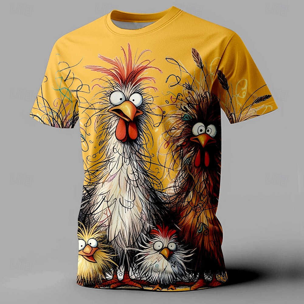 Funny Rooster Graphic T-Shirt