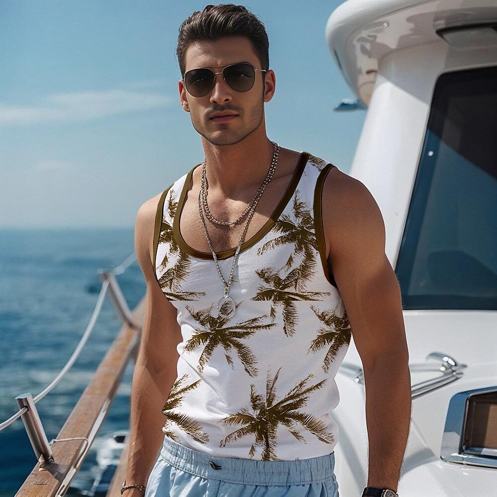 Coconut Palm 3D Print Tank Top