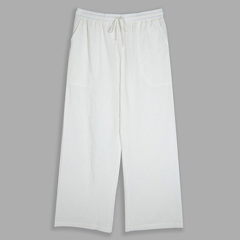 Casual Elastic Waist Beach Pants