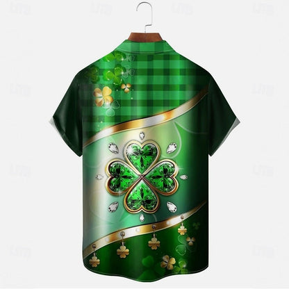 Camisa informal con trébol de San Patricio