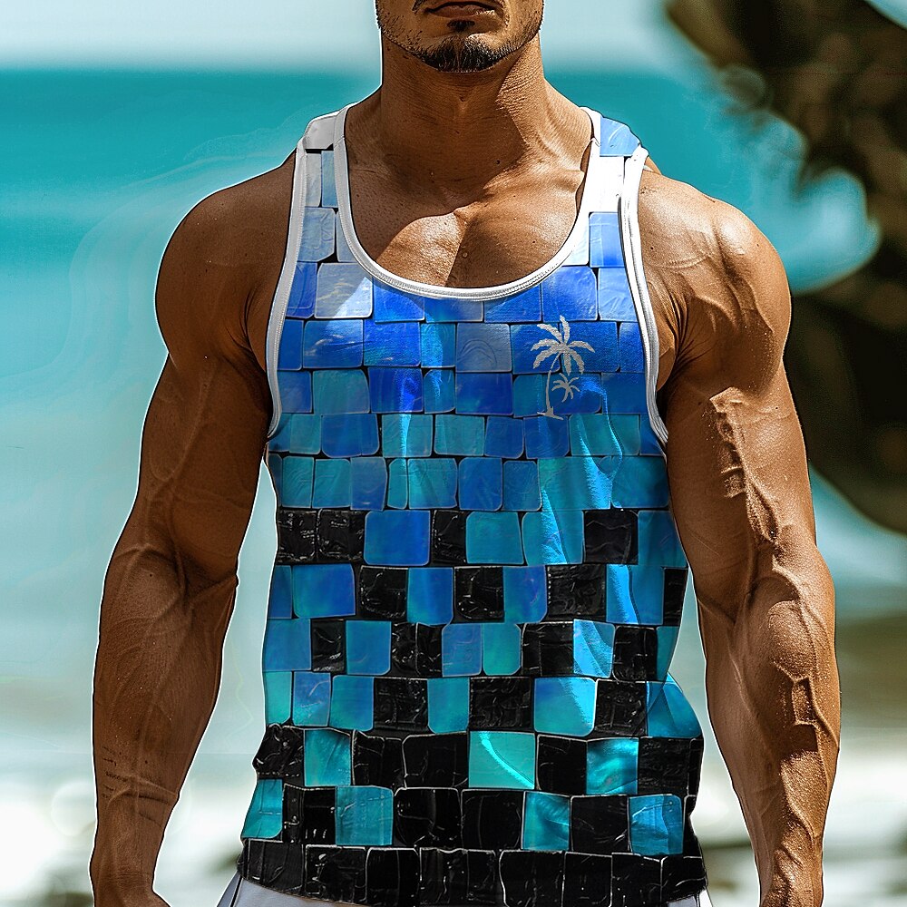 Lattice Coconut Hawaiian Vest Tee
