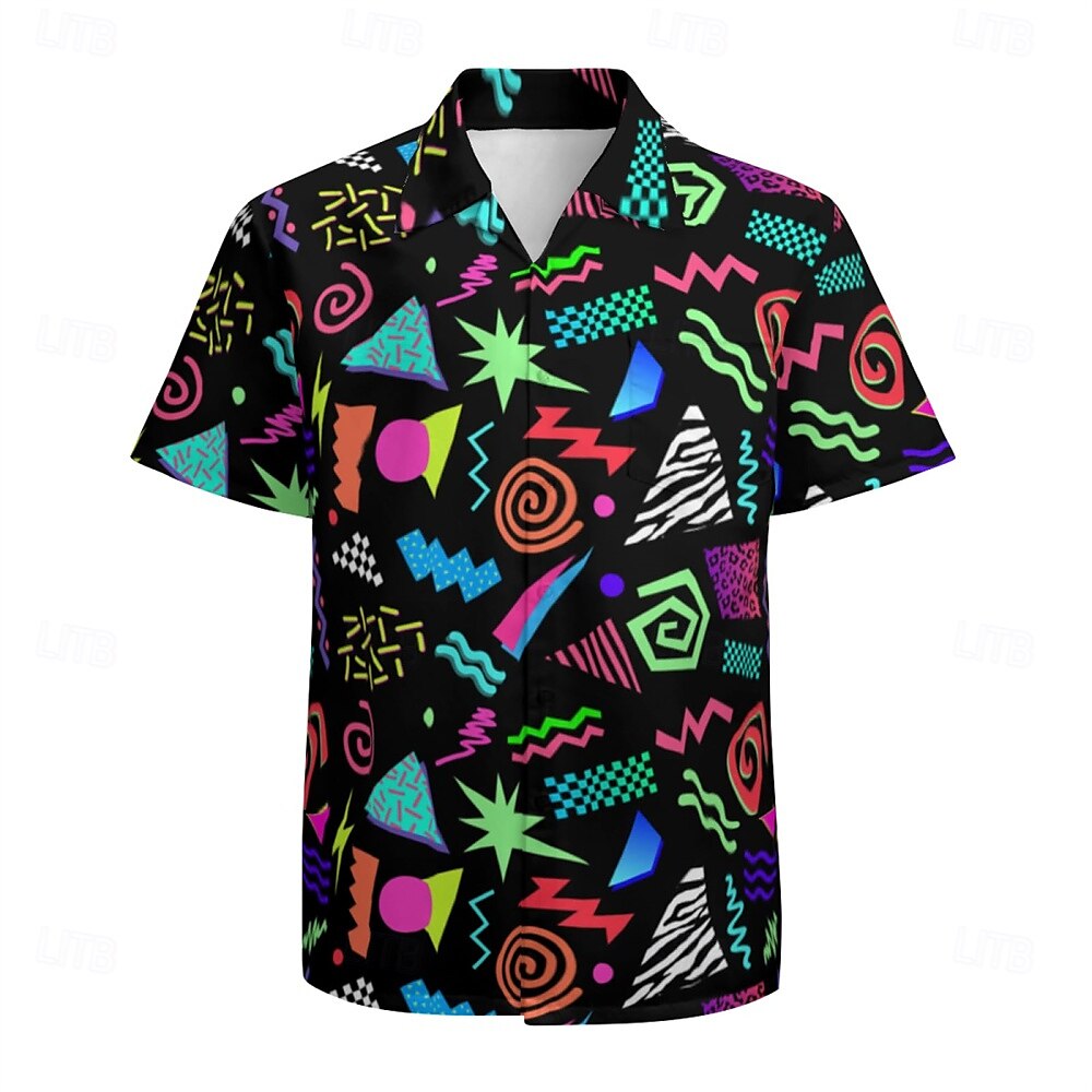 Retro 80s Psychedelic Aloha Shirt