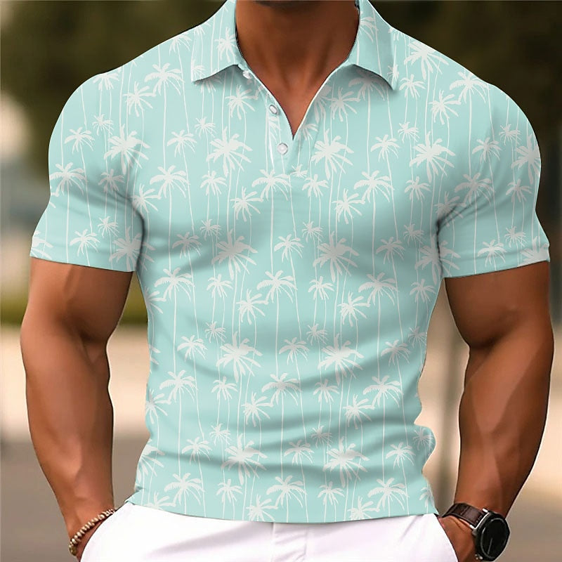 Kentucky Derby Palm Tree Polo Shirt