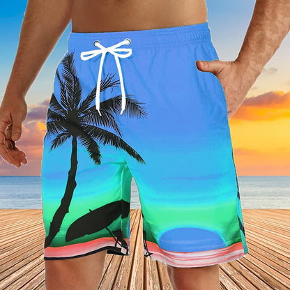 Coconut Tree Sunset Board Shorts