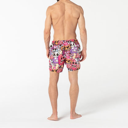 Graphic Skull Swimming Trunks Board Shorts