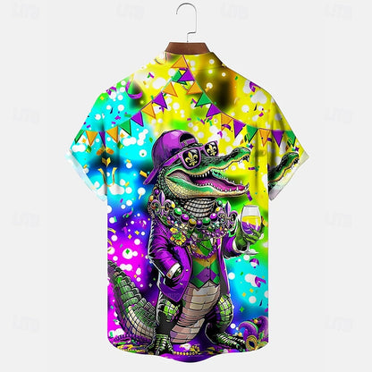 Crocodile Mardi Gras Shirt