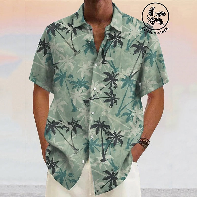 Coconut Tree Tropical Aloha Shirt