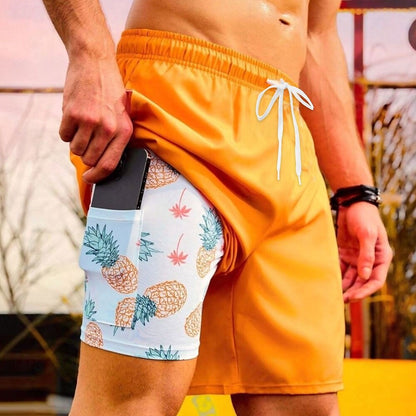 Pineapple Print Swim Shorts