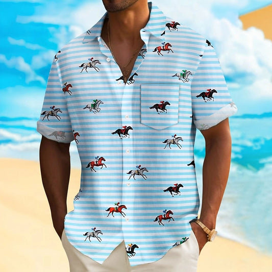 Striped Horse Racing Shirt