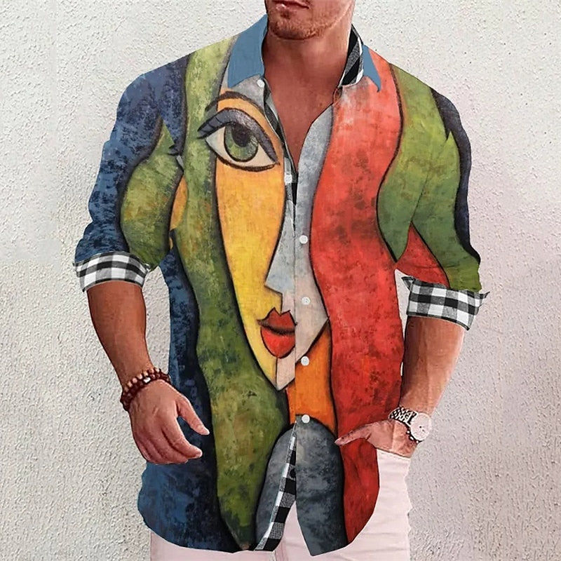 Geometric Parrot Aloha Shirt