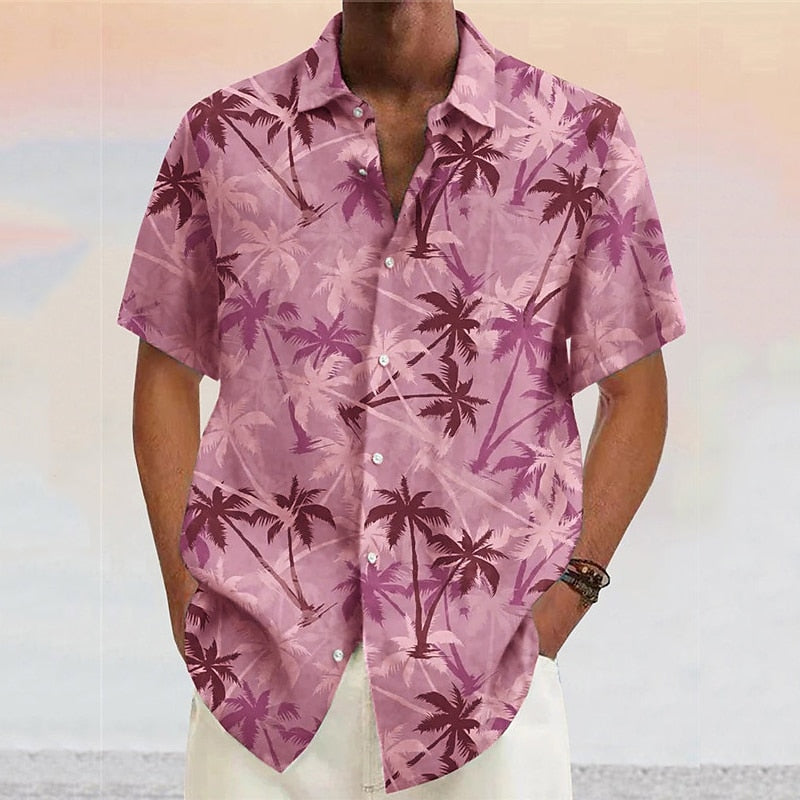 Coconut Tree Tropical Aloha Shirt