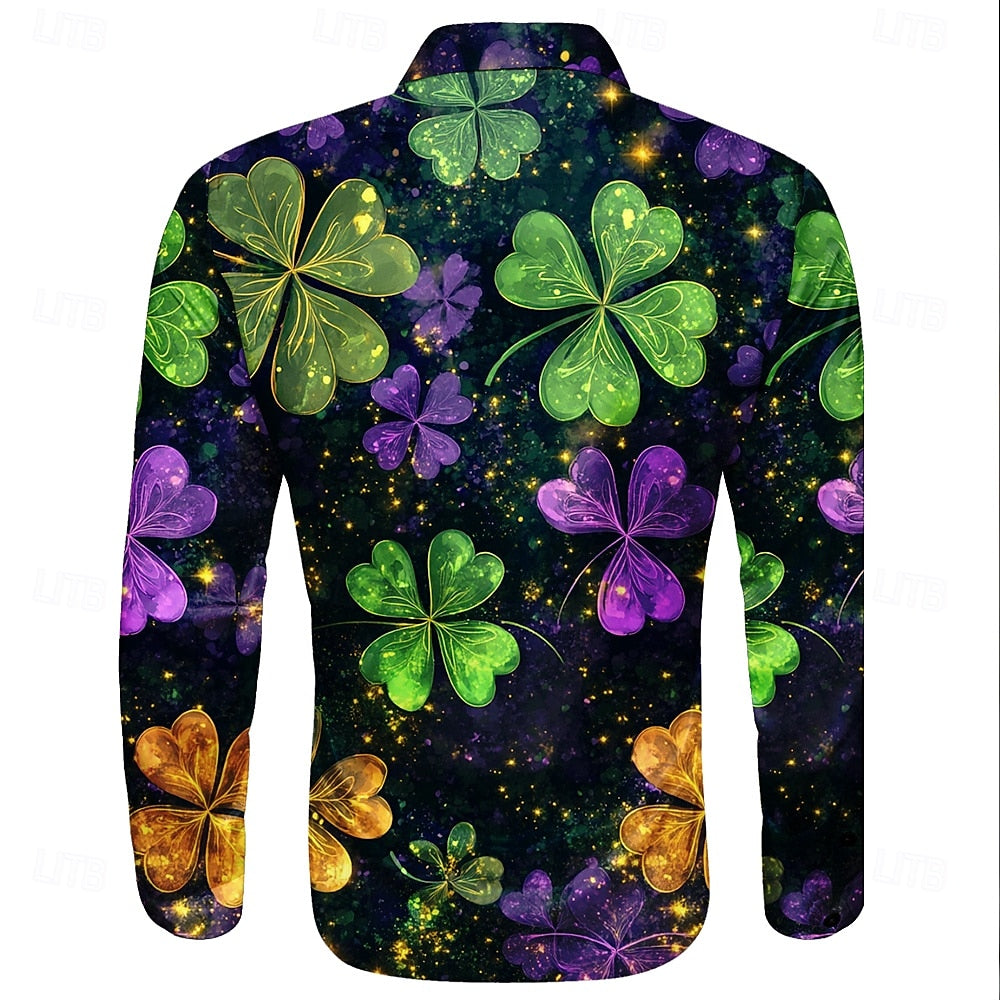 Dazzle Clover Satin Shirt