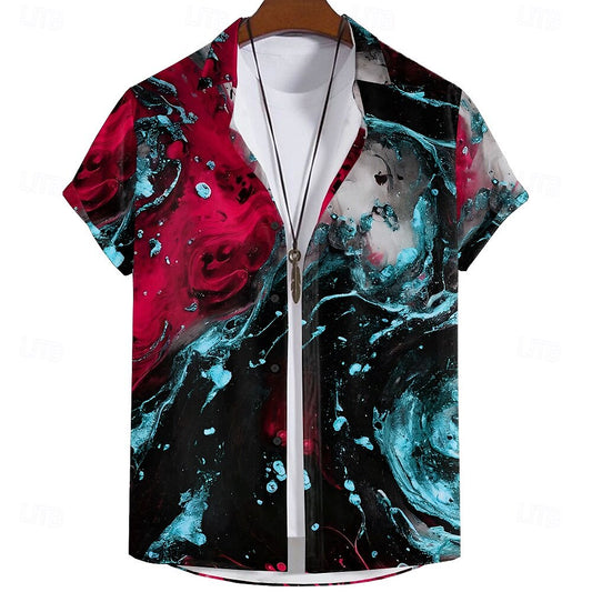 Geometric and Galaxy Design Shirt