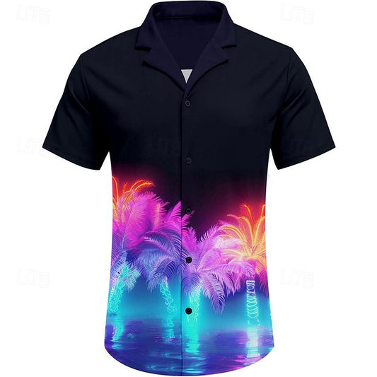 Camiseta con plantas tropicales y palmeras