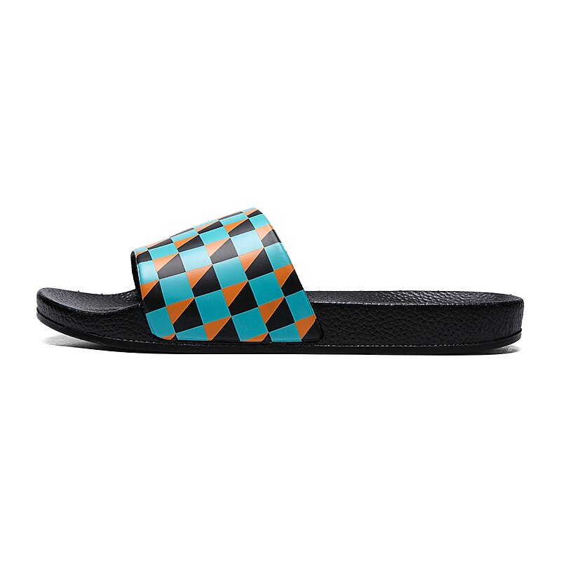 Vibrant Geometric Slide Sandals