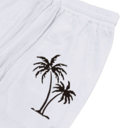 Retro Coconut Linen Drawstring Pants