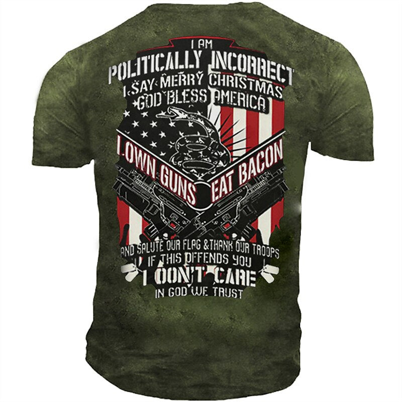 Patriotic Flag Graphic T-Shirt