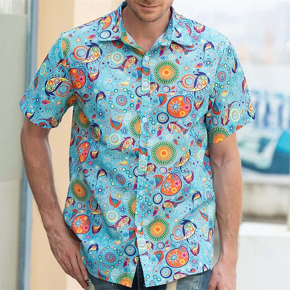 70s Retro Bohemian Aloha Shirt