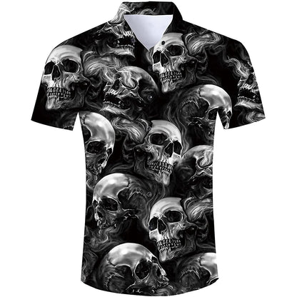 Fashion Cool Skull Button Up Shirt