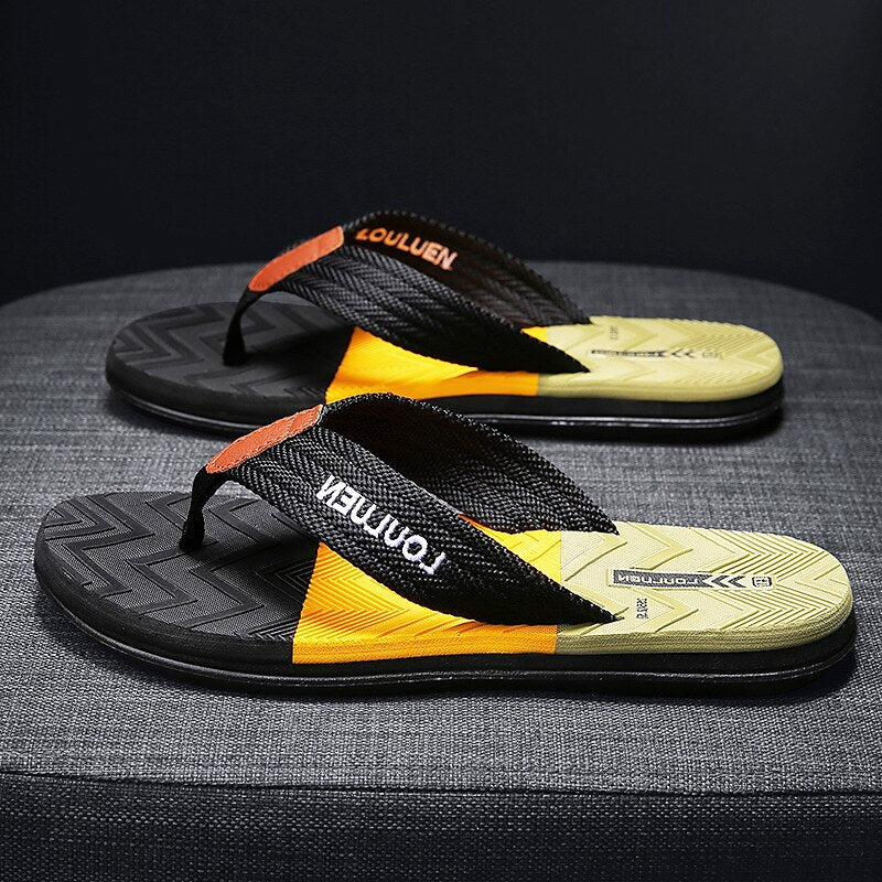 Textured Sole Fashion Beach Flip Flops