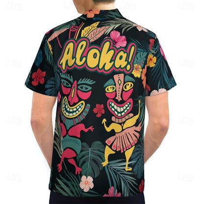 Retro 70s Graphic Aloha Shirt