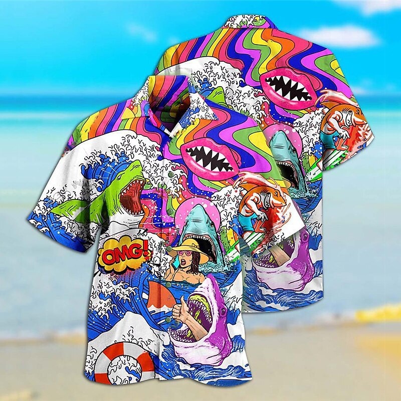 Colorful Unicorn Tropical Shirt