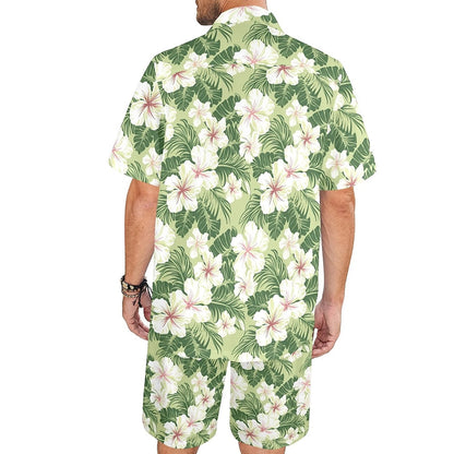 Hawaiian Floral Casual Vacation Shirt Set