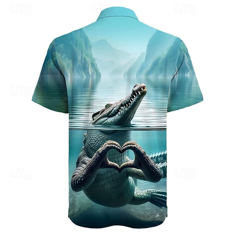 Funny Crocodile Print Shirt