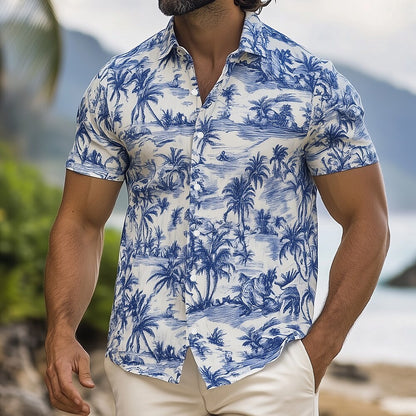 Blue Print Vacation Shirt