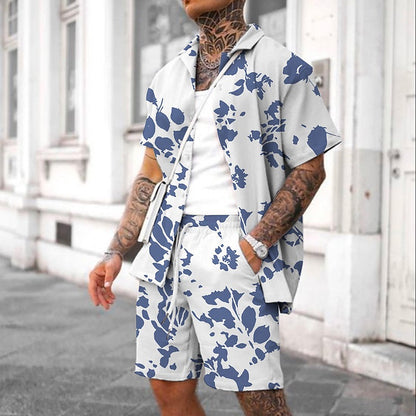 Splash Ink Print Shirt Set