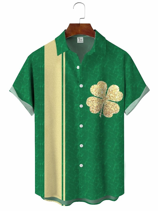 St. Patrick Cartoon Hat Striped Shirt