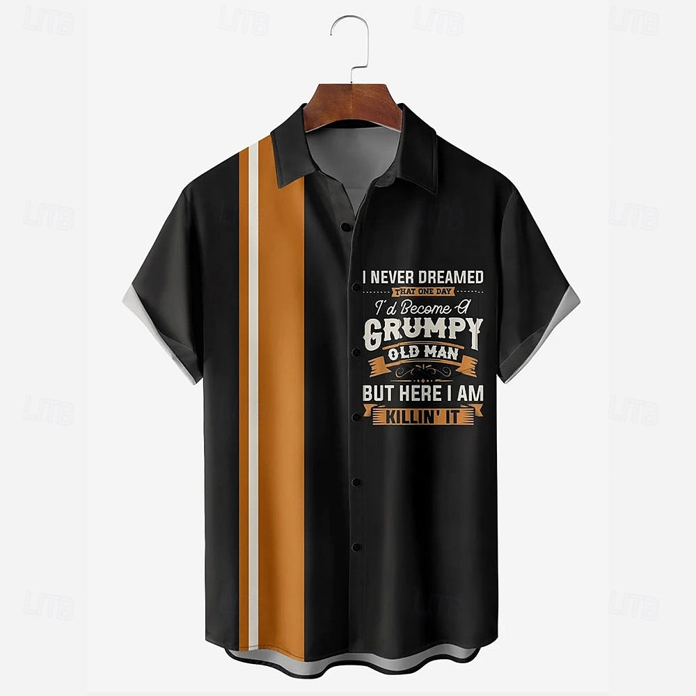 Letter Bowling Casual Funny Outdoor Shirt