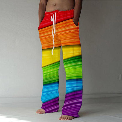 3D Colorful Printed Trousers Pants