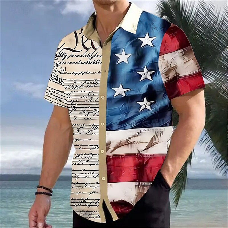 Camiseta con la bandera estadounidense del Día de la Independencia de Estados Unidos