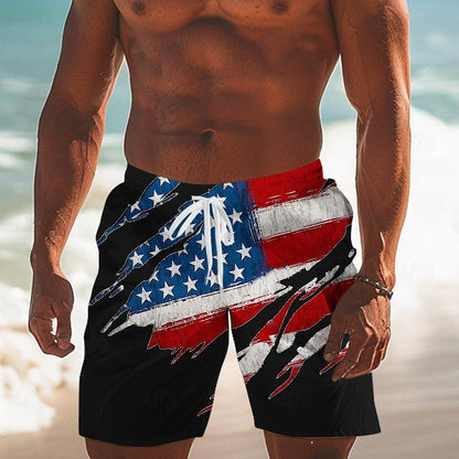 American Flag Swimming Trunks Board Shorts