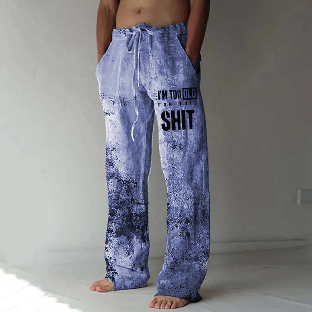 Letter Printed Trousers Summer Pants