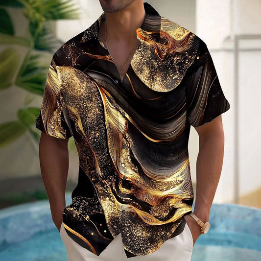 Abstract Marble Casual Shirt